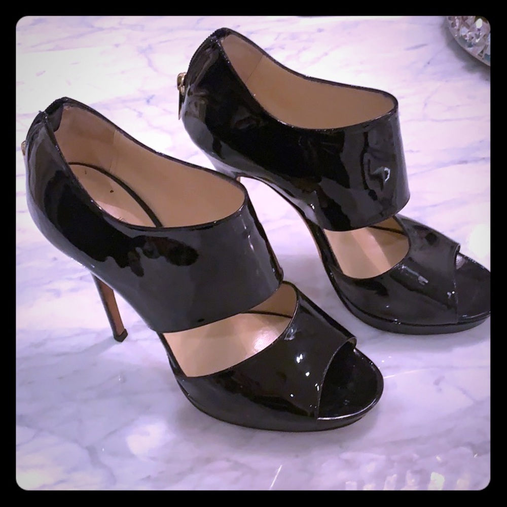 Black patent leather Jimmy Choo heels
